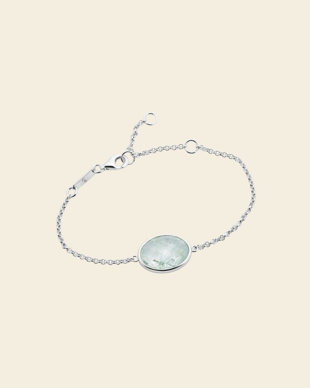 Paulina Petite Bracelet Aqua Green Silver - Charlotte Bonde Sthlm