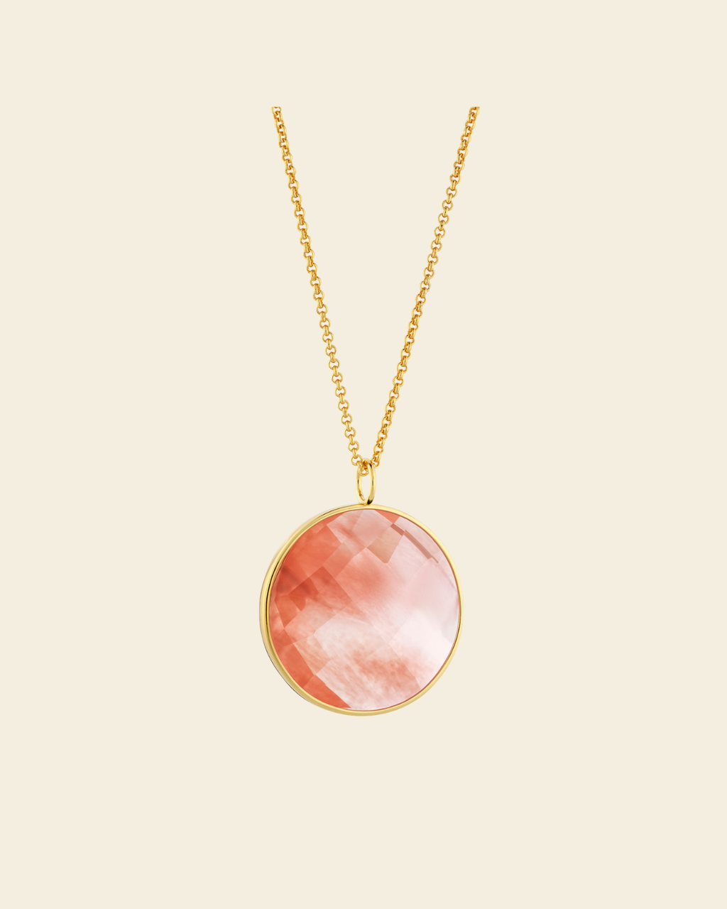 Paulina Vanity Necklace Apricot Pink - Charlotte Bonde Sthlm