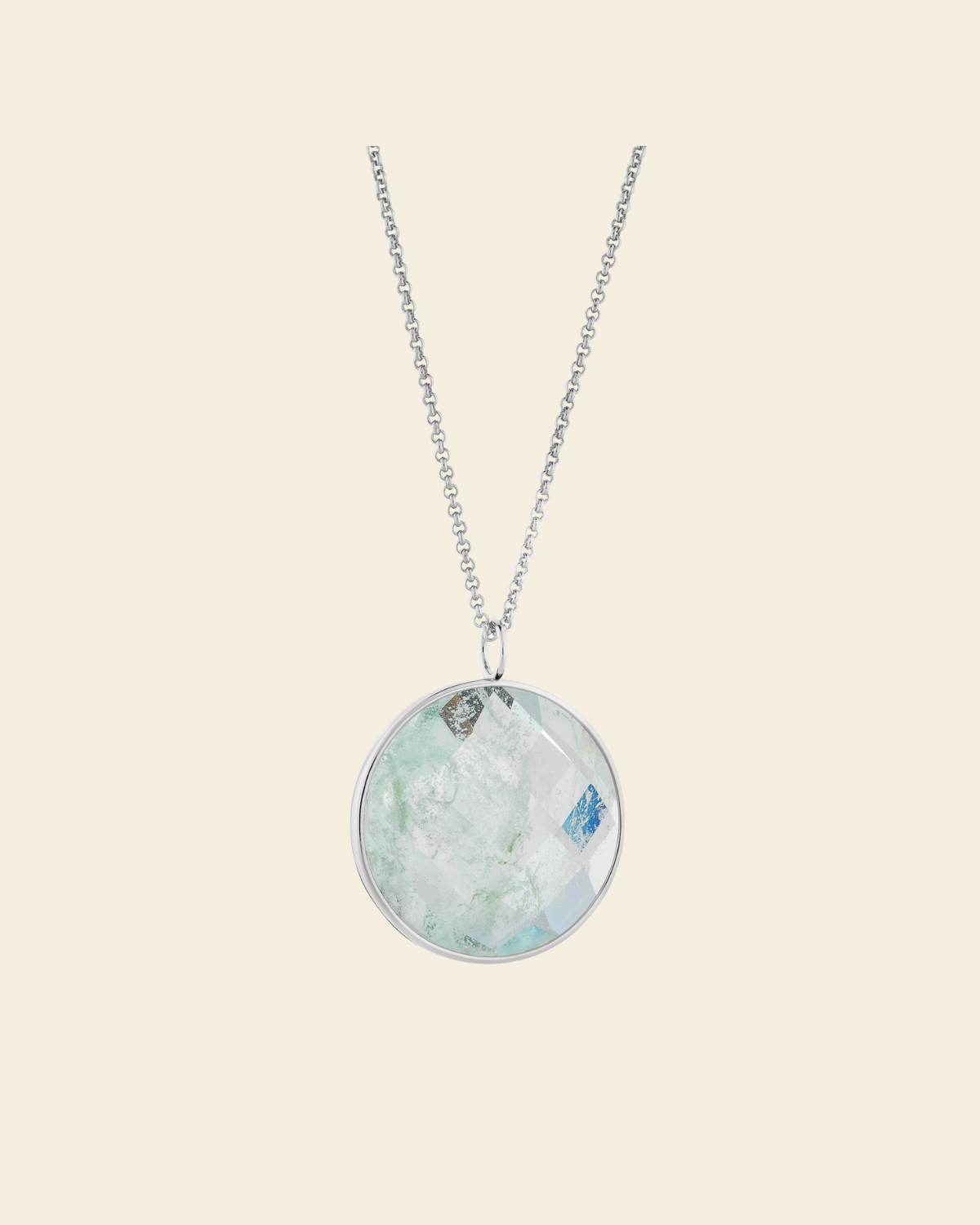 Paulina Vanity Necklace Aqua Green Silver - Charlotte Bonde Sthlm