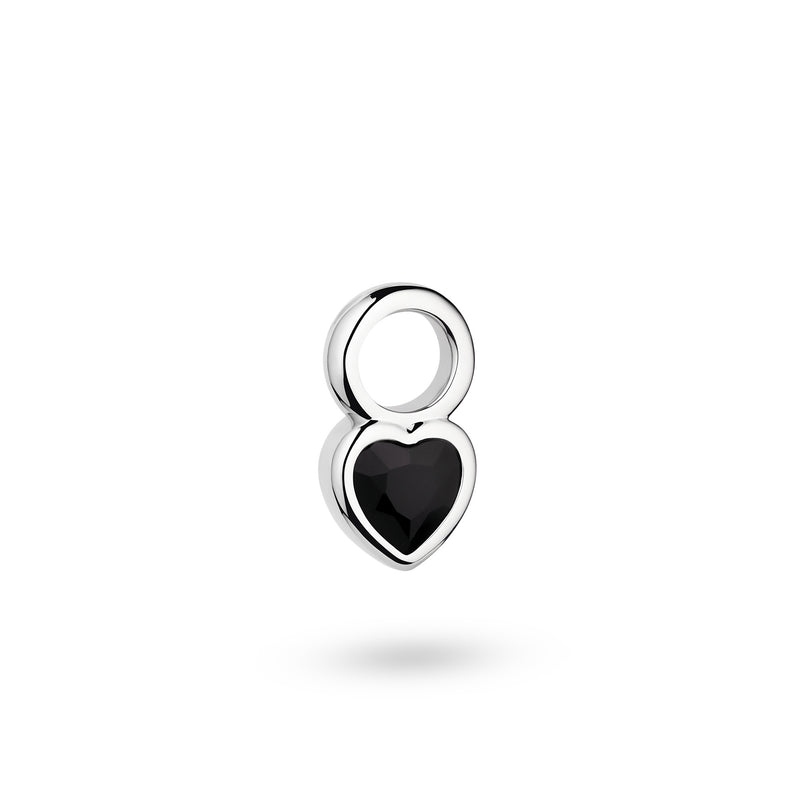 Eternal Love Petite Pendant Black Crystal Silver