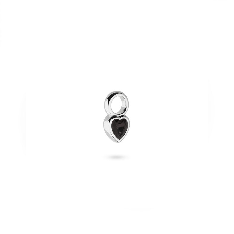 Eternal Love Petite Pendant Black Crystal Silver