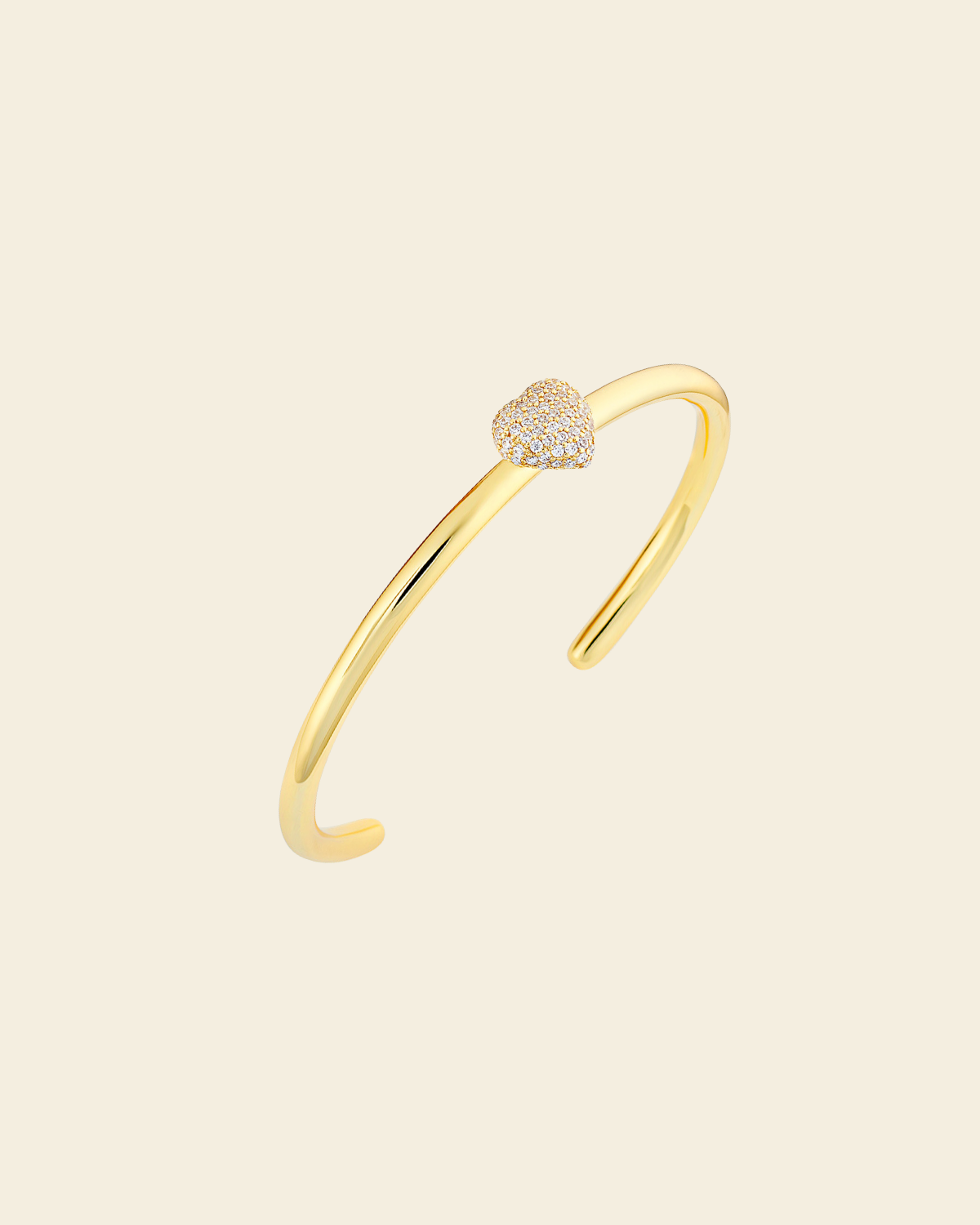 Timeless Eternal Love Heart Cuff Rock Crystal - Charlotte Bonde Sthlm