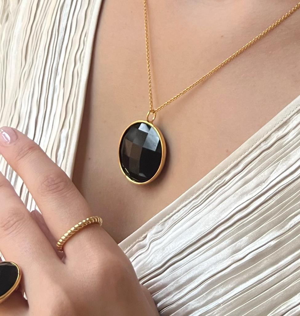 Paulina Vanity Necklace Black - Charlotte Bonde Sthlm