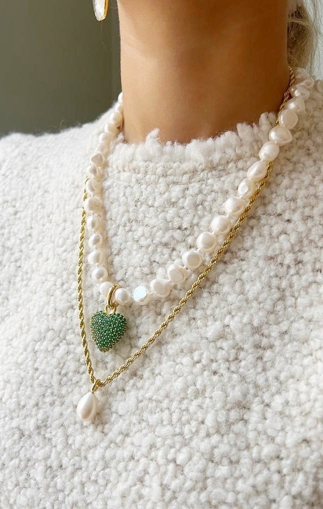 Signature Eternal Heart Pendant Green Spinel - Charlotte Bonde Sthlm