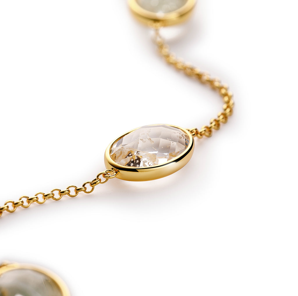 Paulina Just Perfect Necklace Aqua Green Gold