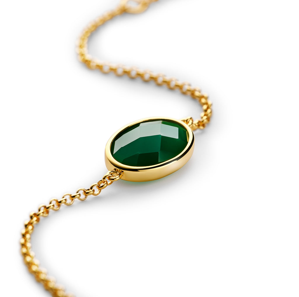 Paulina Petite Bracelet Green Gold