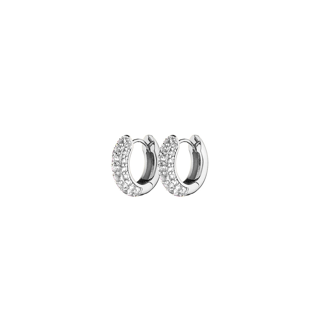 Timeless Tiny Hoops Rock Crystal - Charlotte Bonde Sthlm