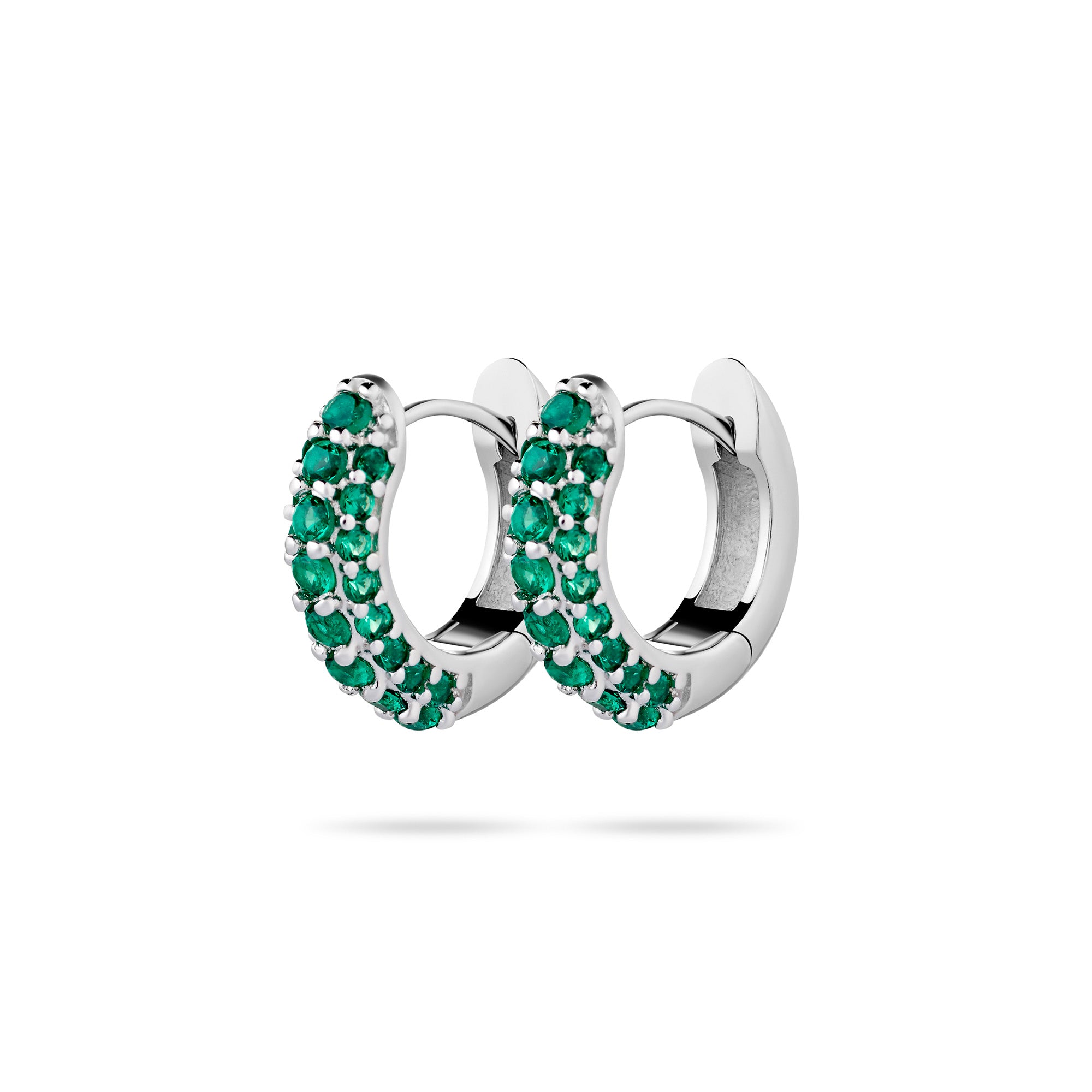 Timeless Tiny Hoops Green Spinel - Charlotte Bonde Sthlm
