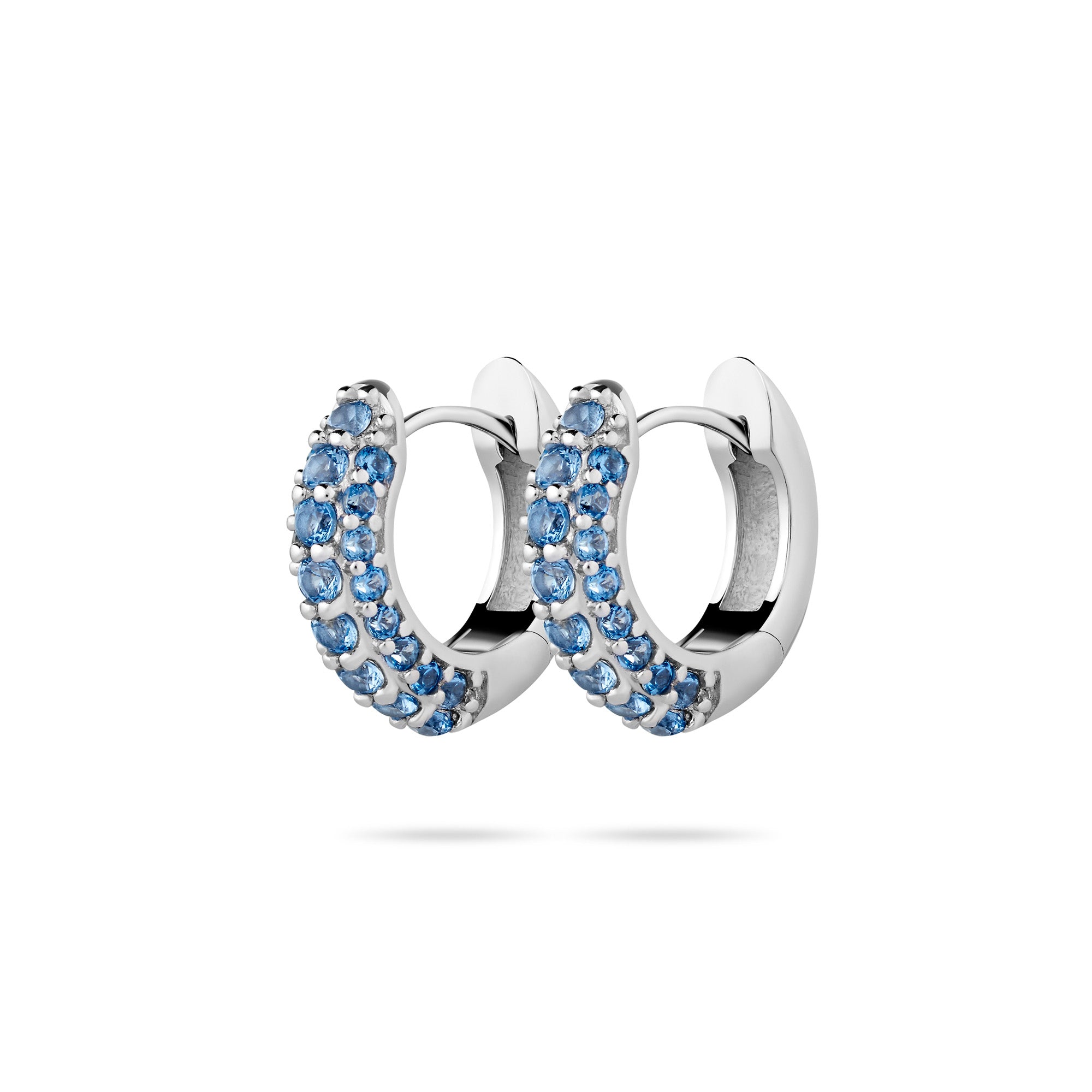 Timeless Tiny Hoops Blue Spinel - Charlotte Bonde Sthlm