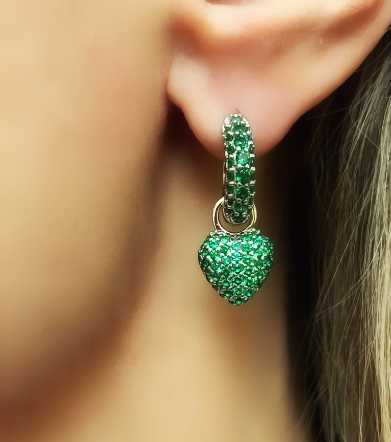 Timeless Tiny Hoops Green Spinel
