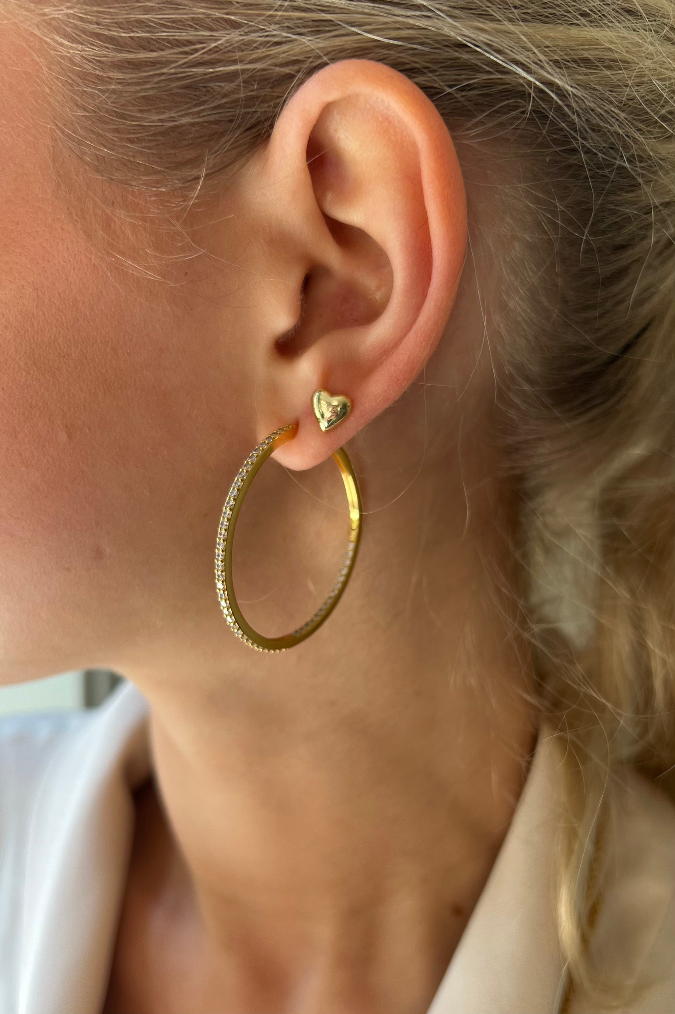 Irma Eternity Amazon Hoops Rock Crystal - Charlotte Bonde Sthlm