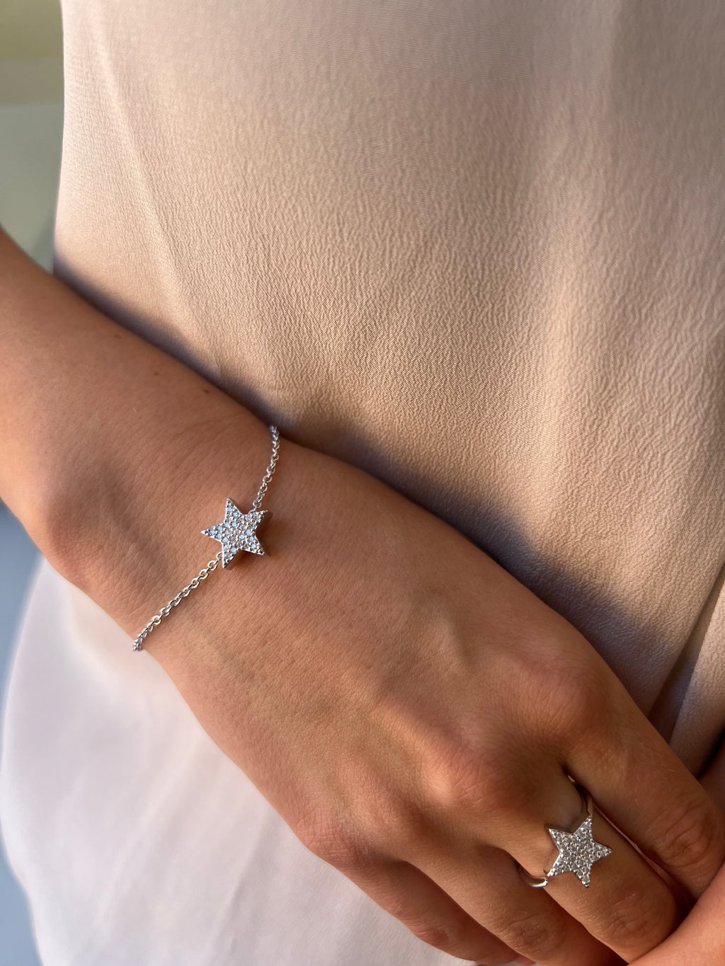 Timeless Eternal Love Star Ring Rock Crystal Silver - Charlotte Bonde Sthlm