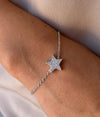 Timeless Eternal Love Star Bracelet Rock Crystal Silver