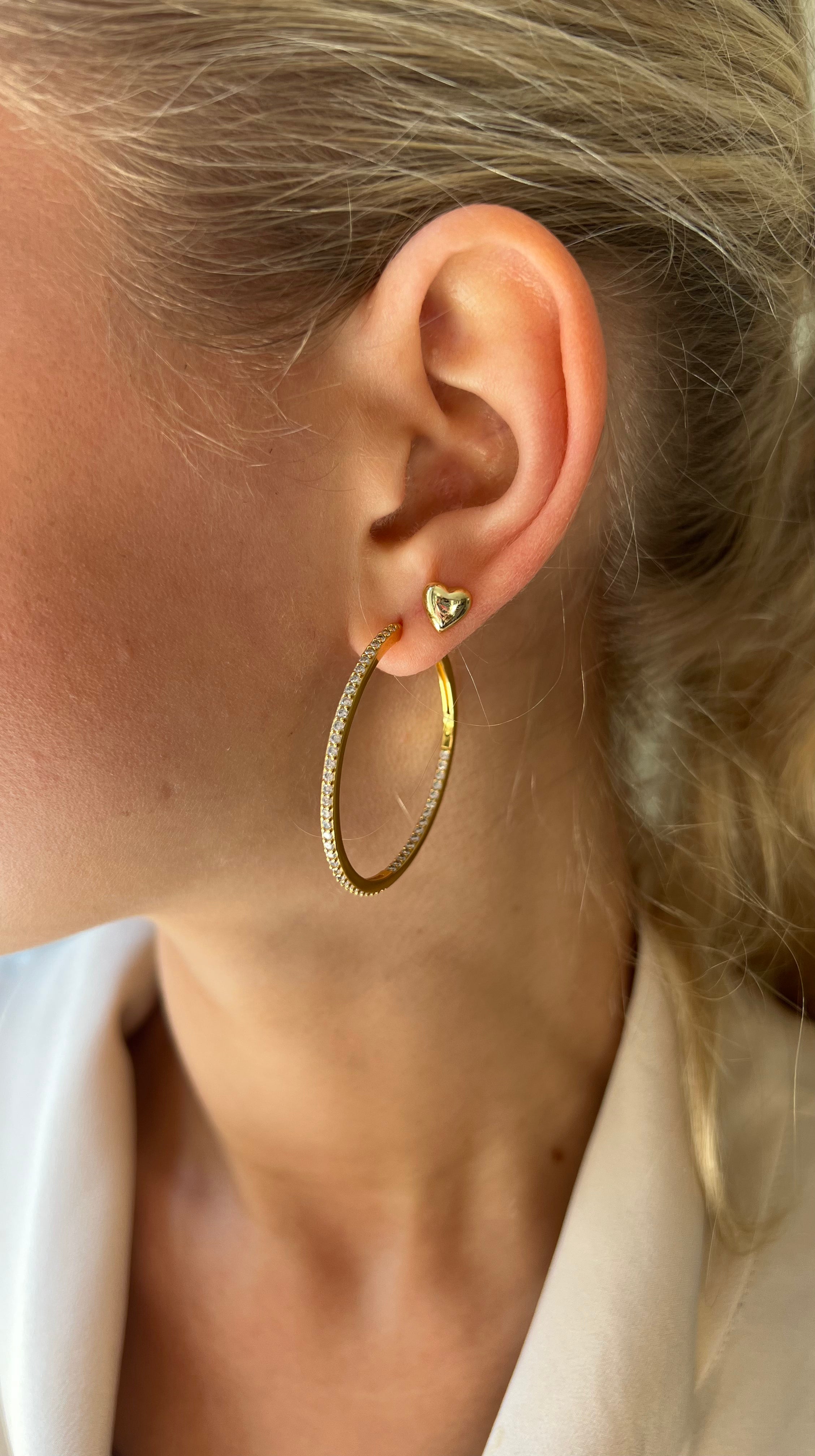 Signature Petite Heart Studs - Charlotte Bonde Sthlm