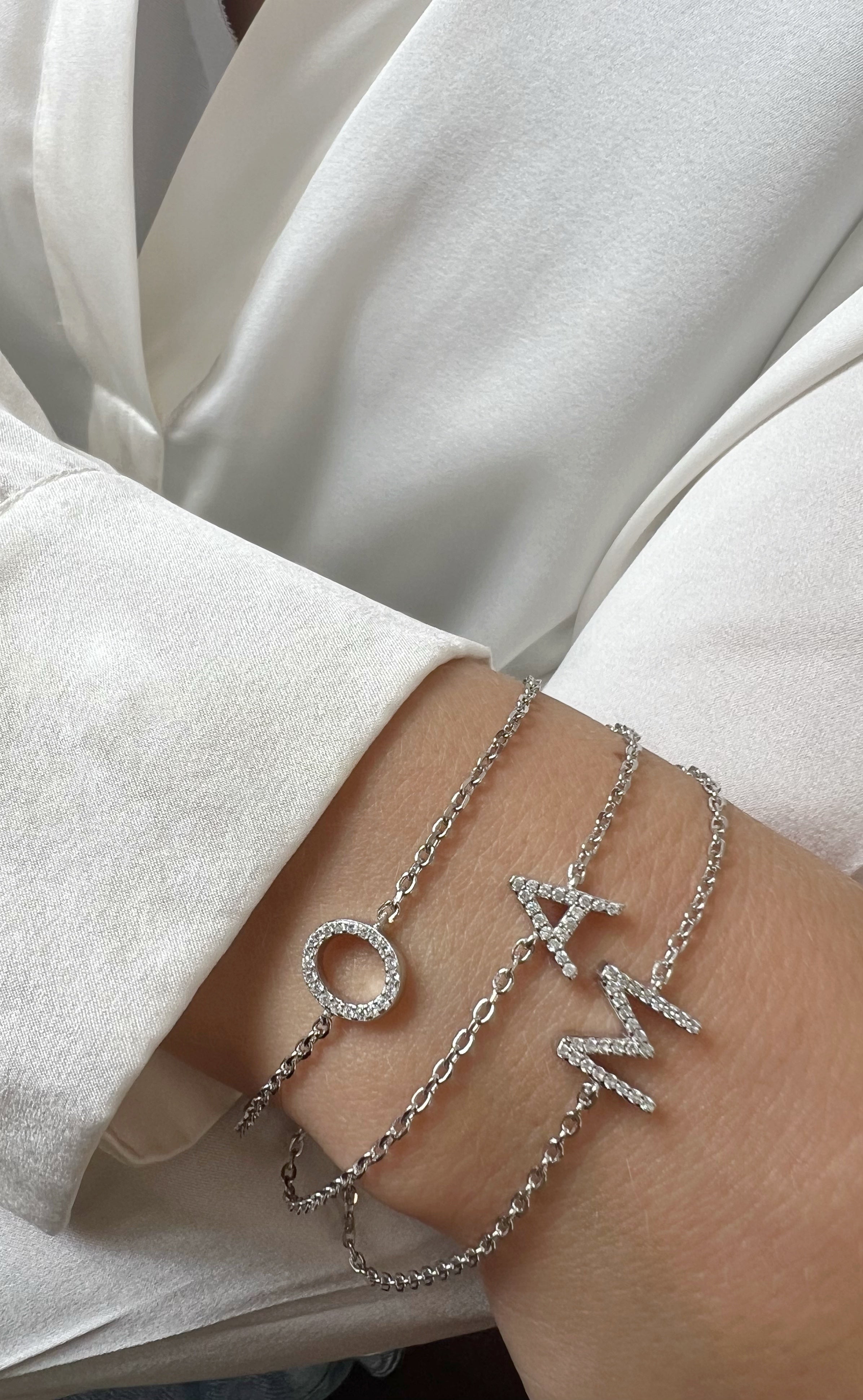 Irma Letter Bracelet Silver - Charlotte Bonde Sthlm