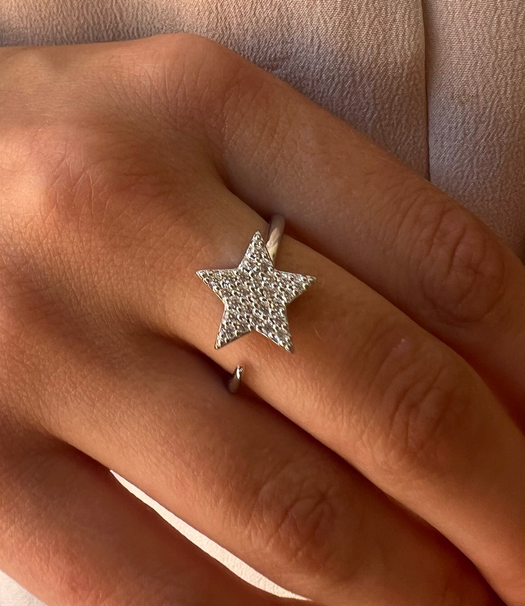 Timeless Eternal Love Star Ring Rock Crystal Silver - Charlotte Bonde Sthlm