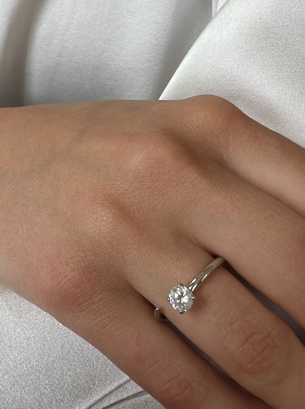 Irma Solitaire Ring Rock Crystal - Charlotte Bonde Sthlm