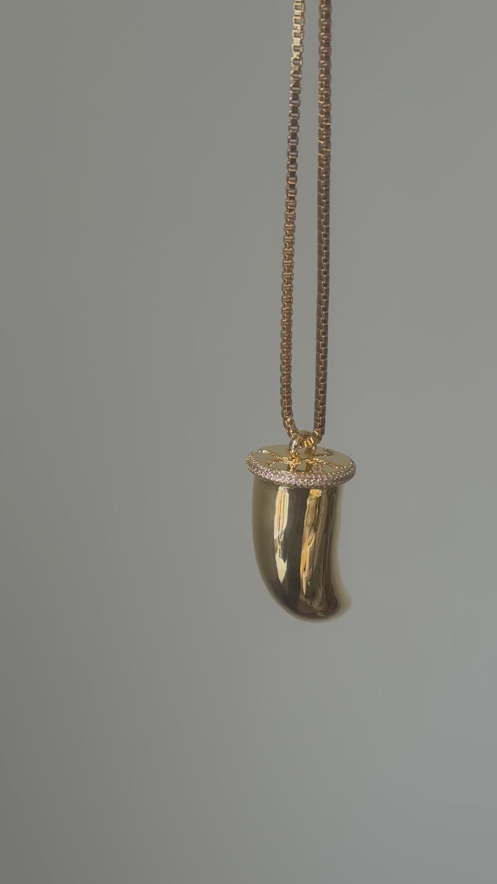 Bianca Boho Horn Pendant Gold