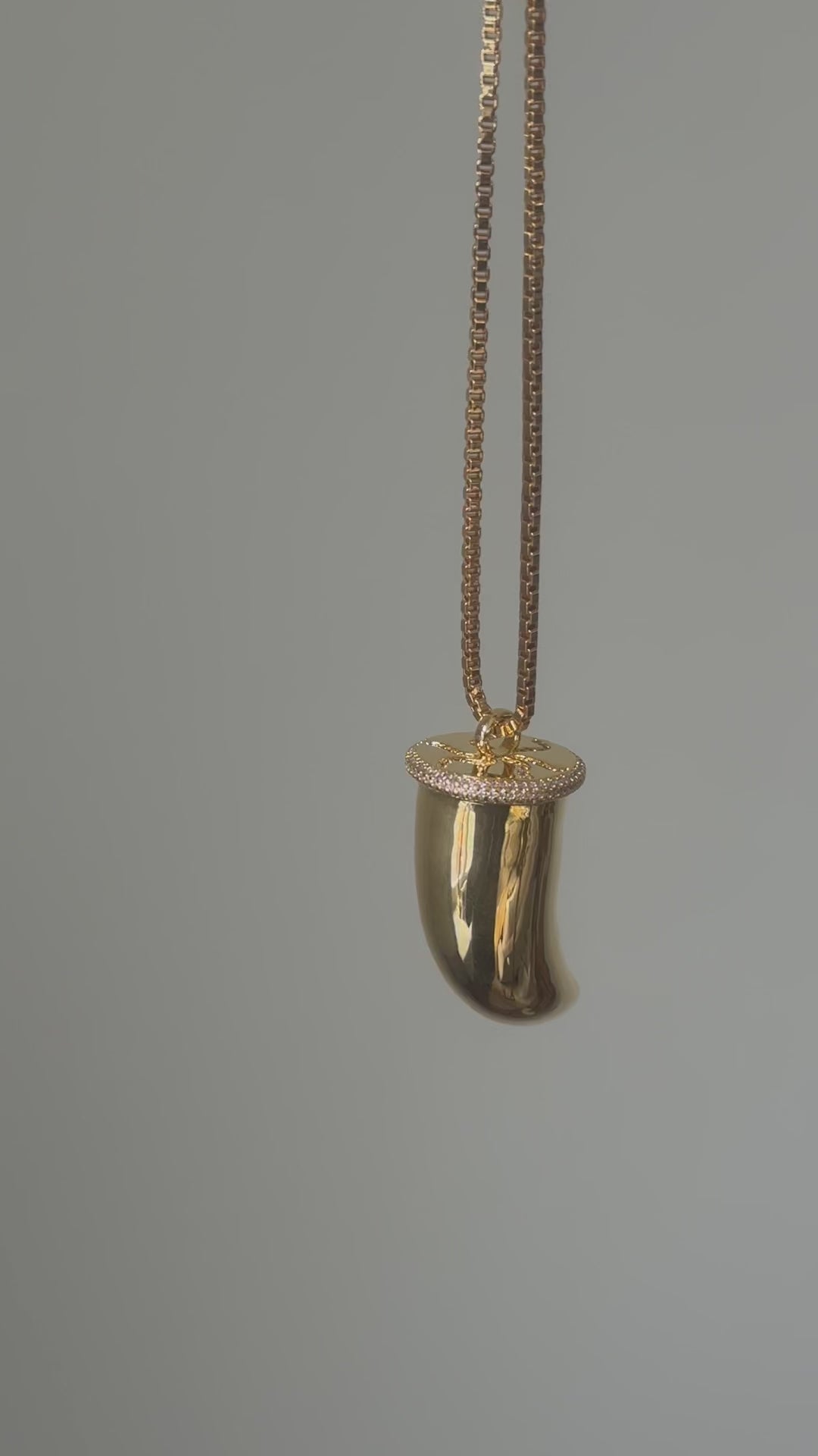 Bianca Boho Horn Pendant Gold