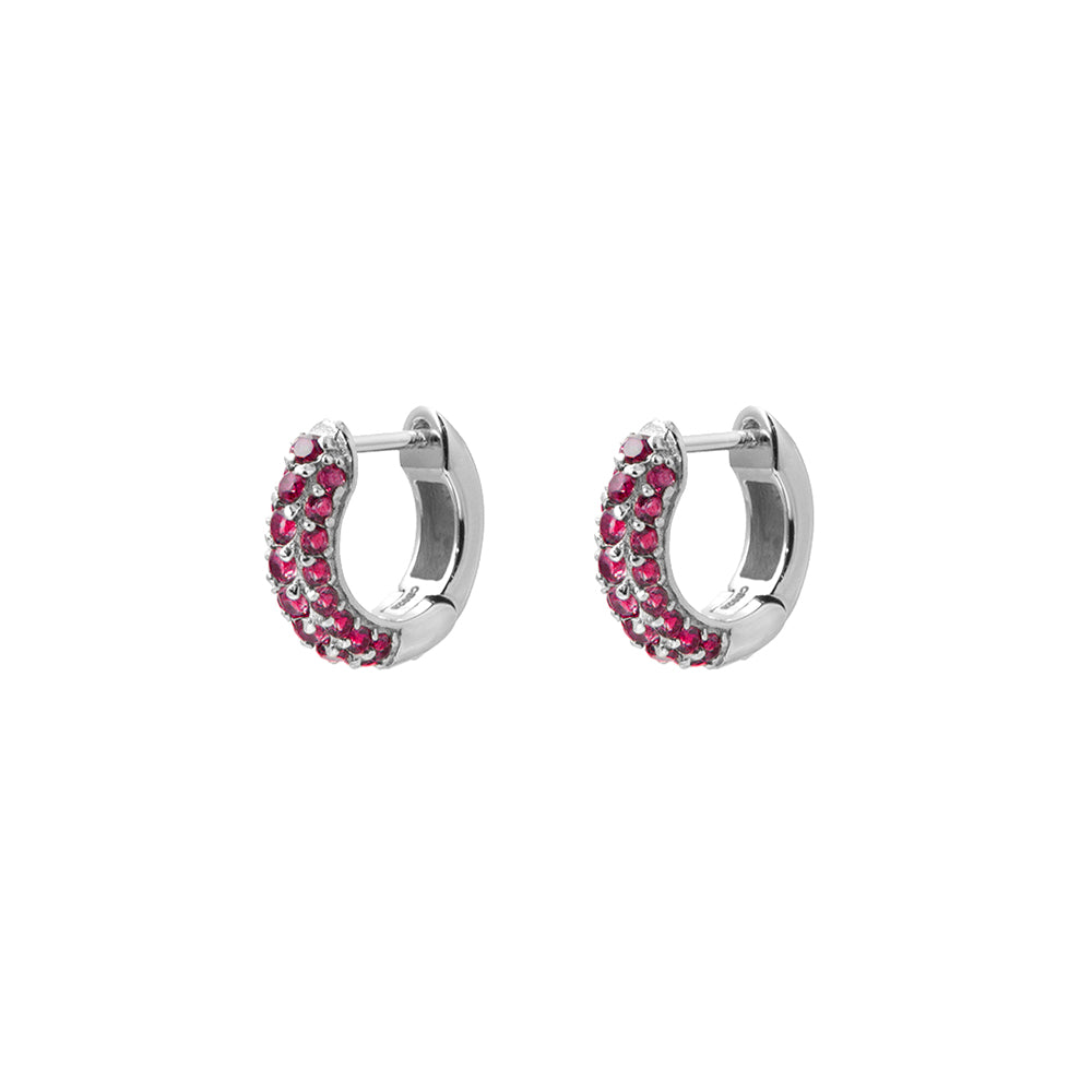 Timeless Tiny Hoops Ruby - Charlotte Bonde Sthlm