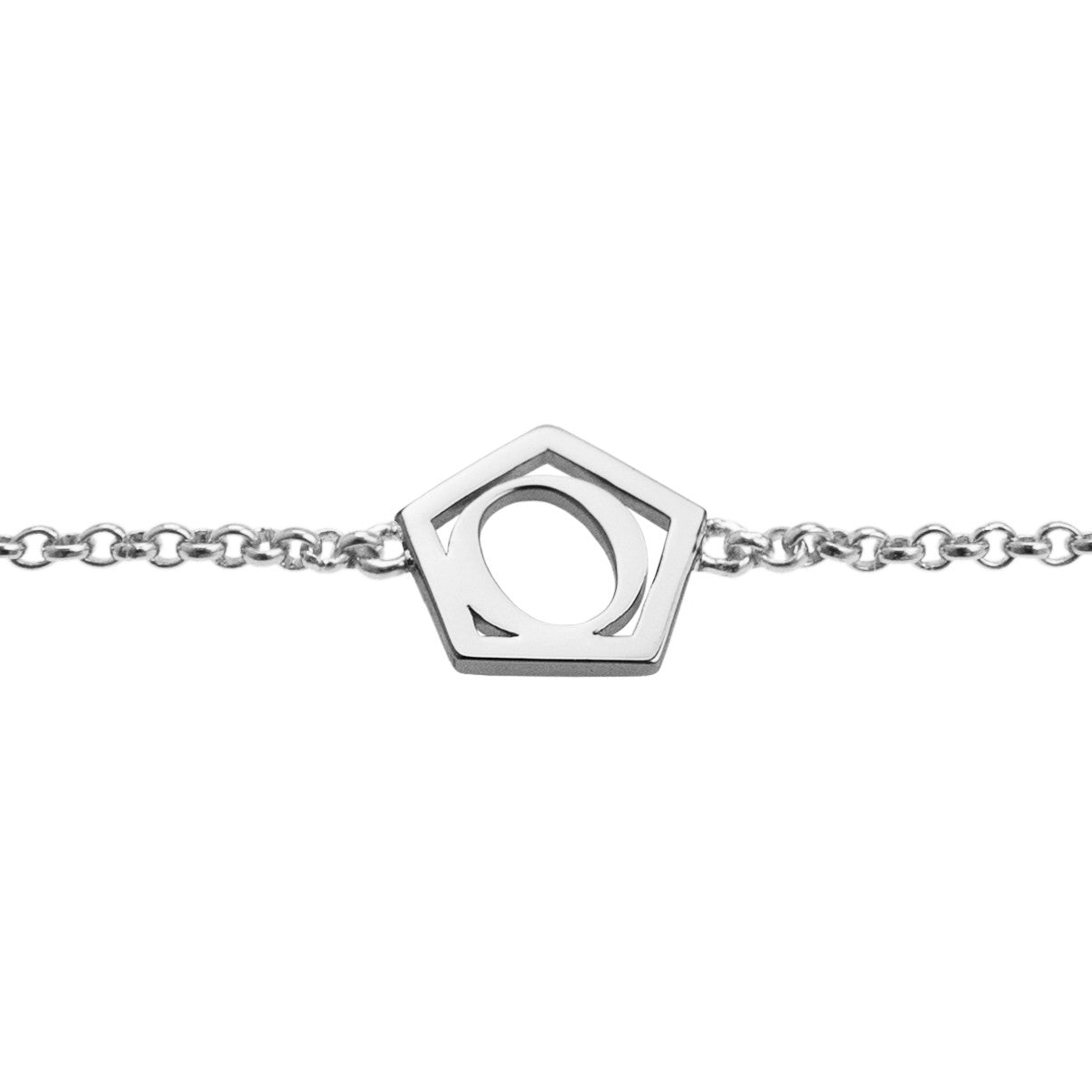 Geometrical Letter Bracelet O - Charlotte Bonde Sthlm