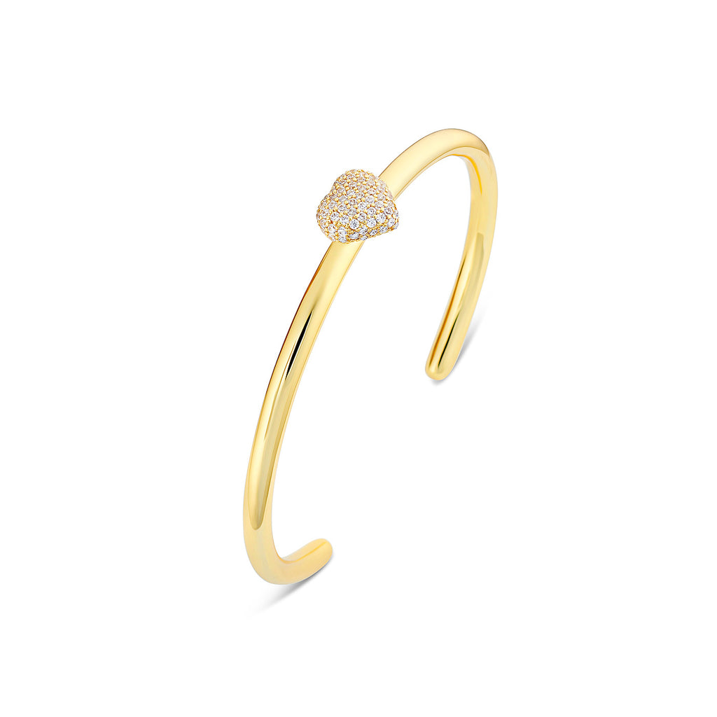 Timeless Eternal Love Heart Cuff Rock Crystal - Charlotte Bonde Sthlm
