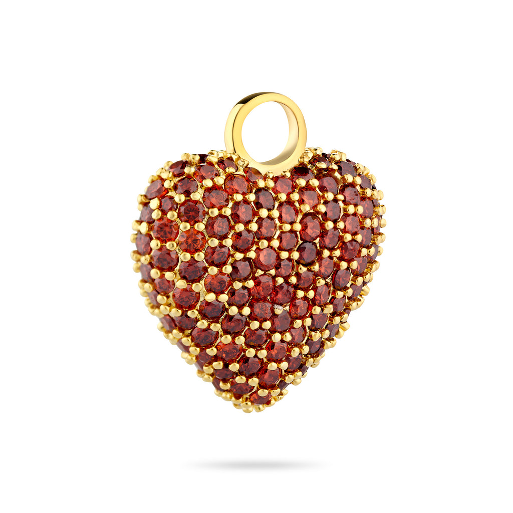 Signature Eternal Heart Pendant Garnet Crystal - Charlotte Bonde Sthlm
