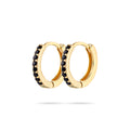 Irma Petite Hoops Black Crystal - Charlotte Bonde Sthlm