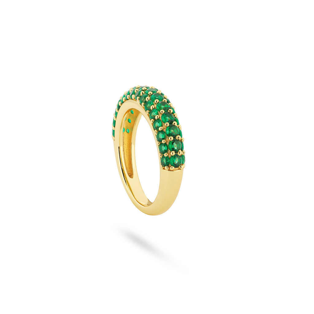 Timeless Chunky Ring Green Spinel - Charlotte Bonde Sthlm