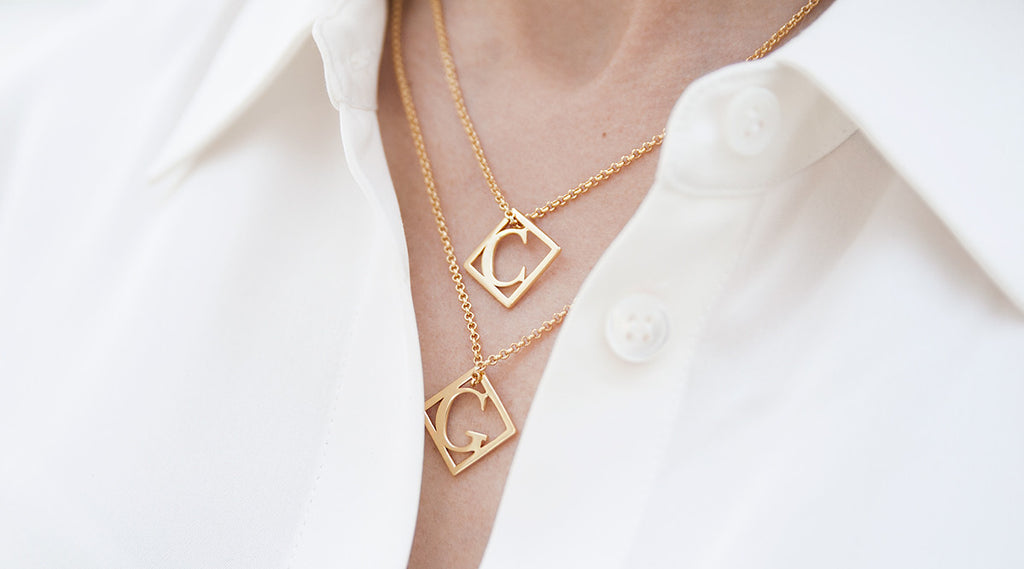 Geometrical Letter Pendant S - Charlotte Bonde Sthlm