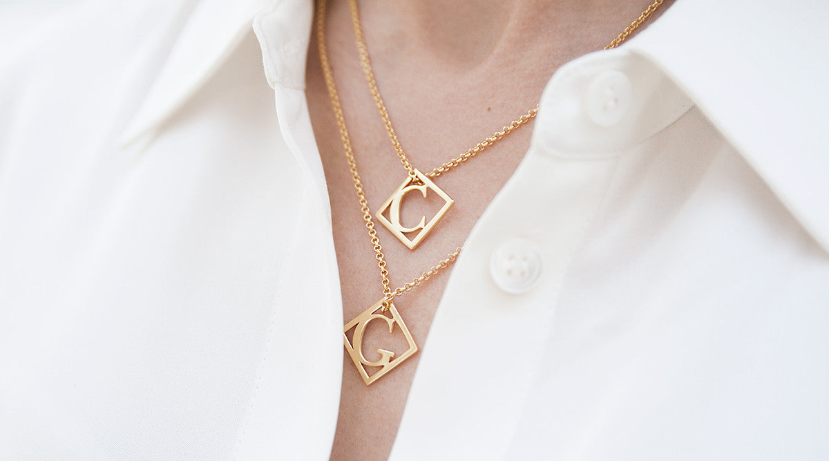 Geometrical Letter Pendant S - Charlotte Bonde Sthlm