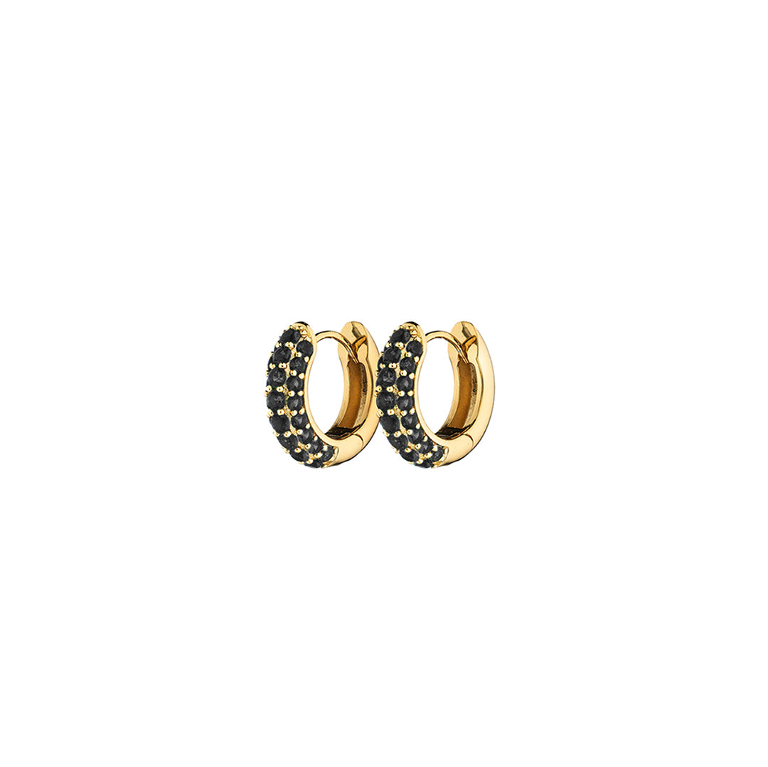 Timeless Tiny Hoops Black Spinel - Charlotte Bonde Sthlm