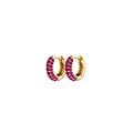 Timeless Tiny Hoops Ruby - Charlotte Bonde Sthlm