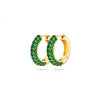 Timeless Chunky Hoops Green Spinel