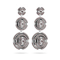 Labyrinth Amazon Earrings Smoky Quartz Silver - Charlotte Bonde Sthlm