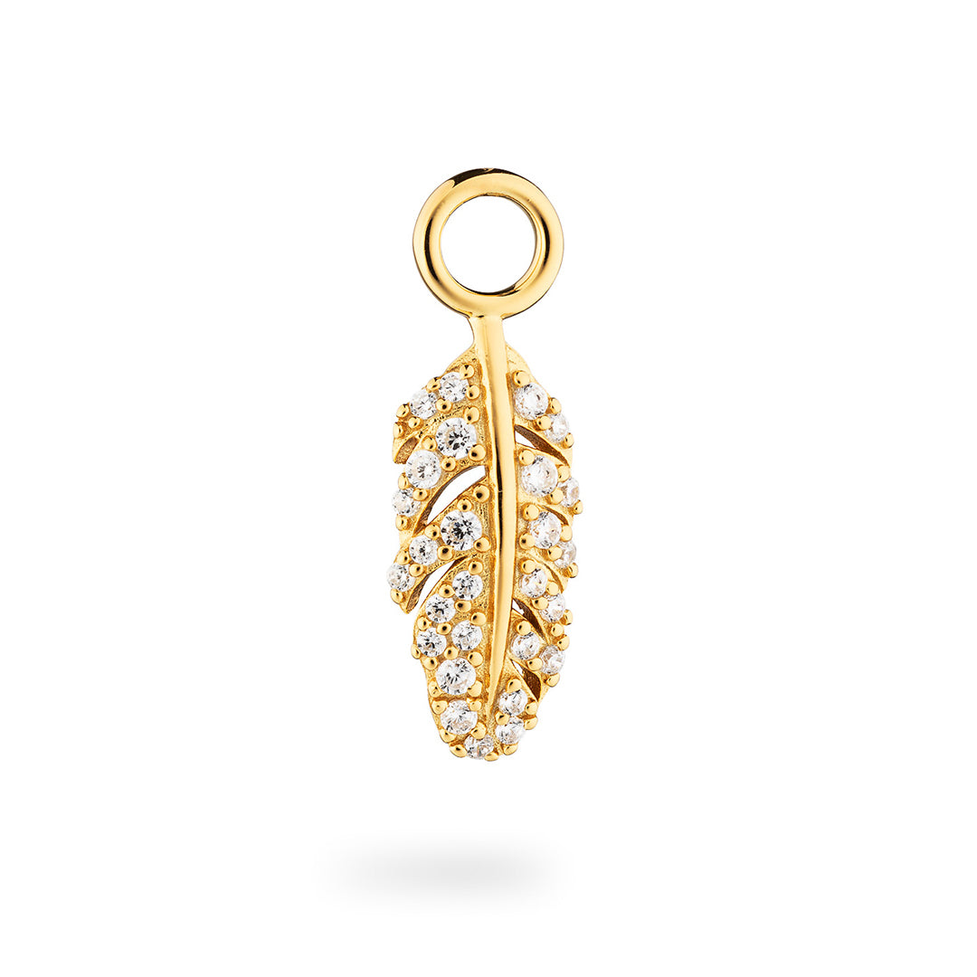 Signature Boho Feather Pendant Rock Crystal - Charlotte Bonde Sthlm
