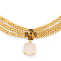 Labyrinth Vanity Necklace Black Spinel/Rose Quartz - Charlotte Bonde Sthlm