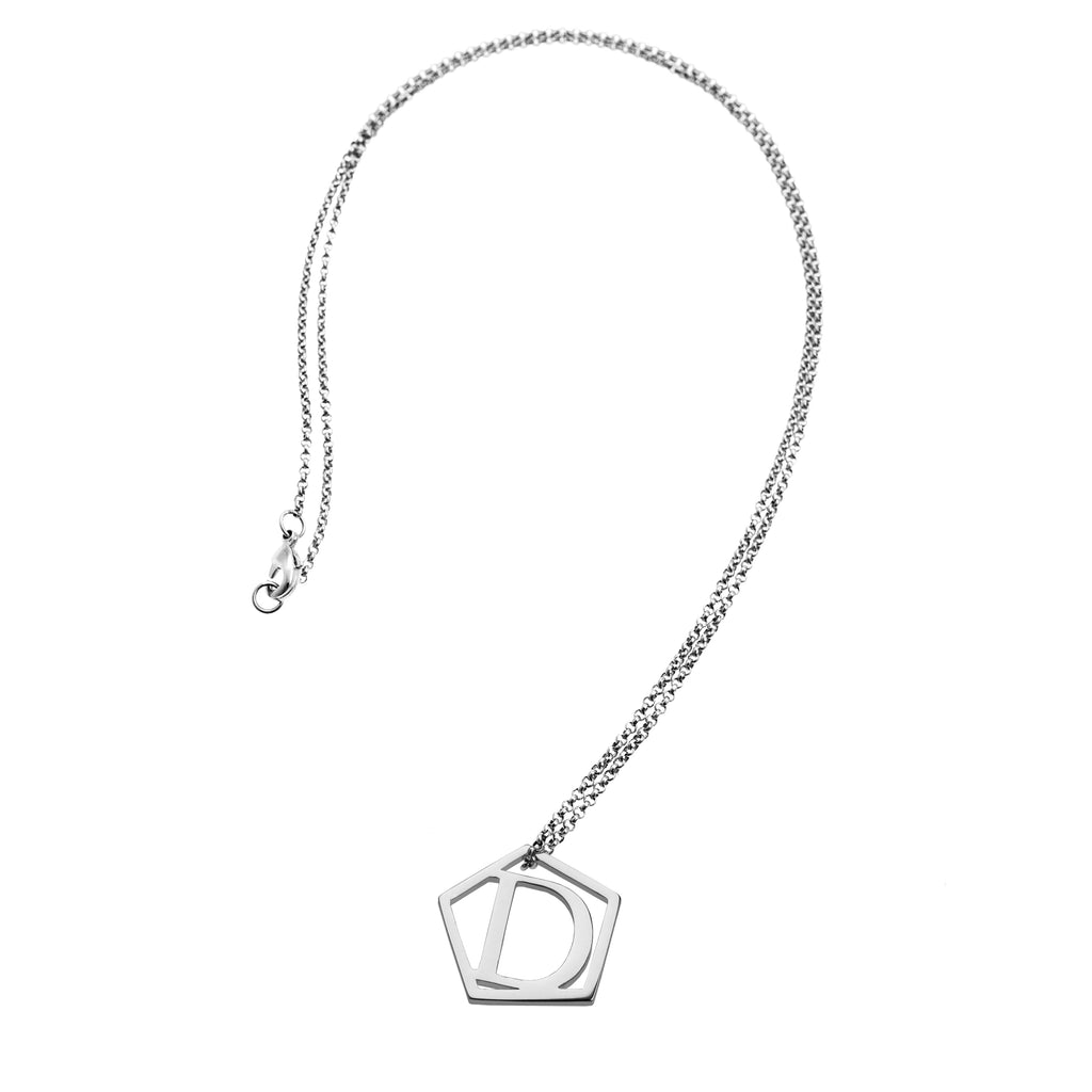 Geometrical Letter Pendant D - Charlotte Bonde Sthlm