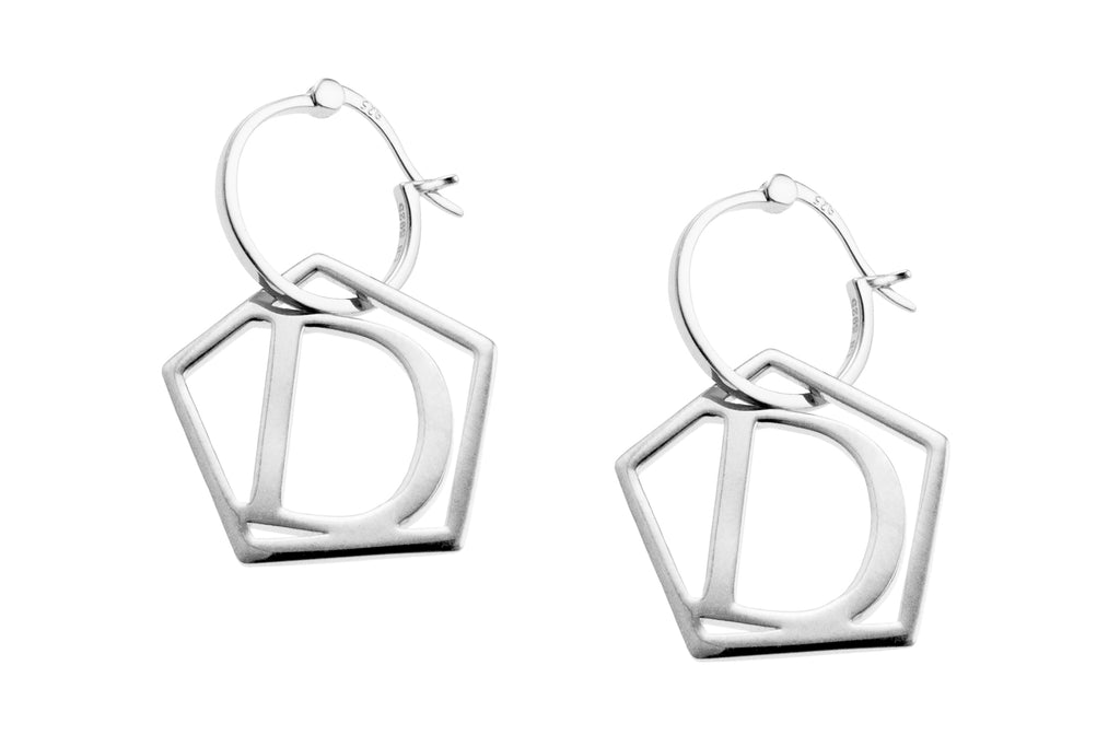 Geometrical Letter Pendant D - Charlotte Bonde Sthlm