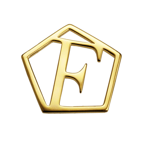 Geometrical Letter Pendant F - Charlotte Bonde Sthlm