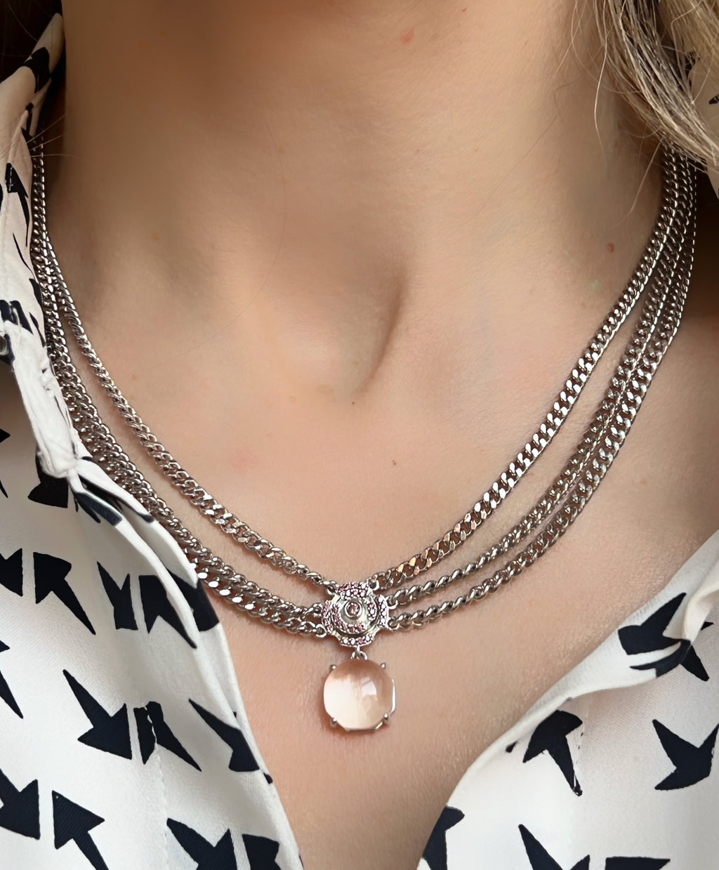 Labyrinth Vanity Necklace Smoky Quartz - Charlotte Bonde Sthlm