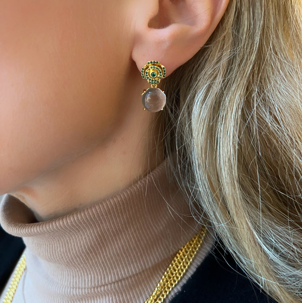 Labyrinth Just Perfect Earrings Green Spinel - Charlotte Bonde Sthlm