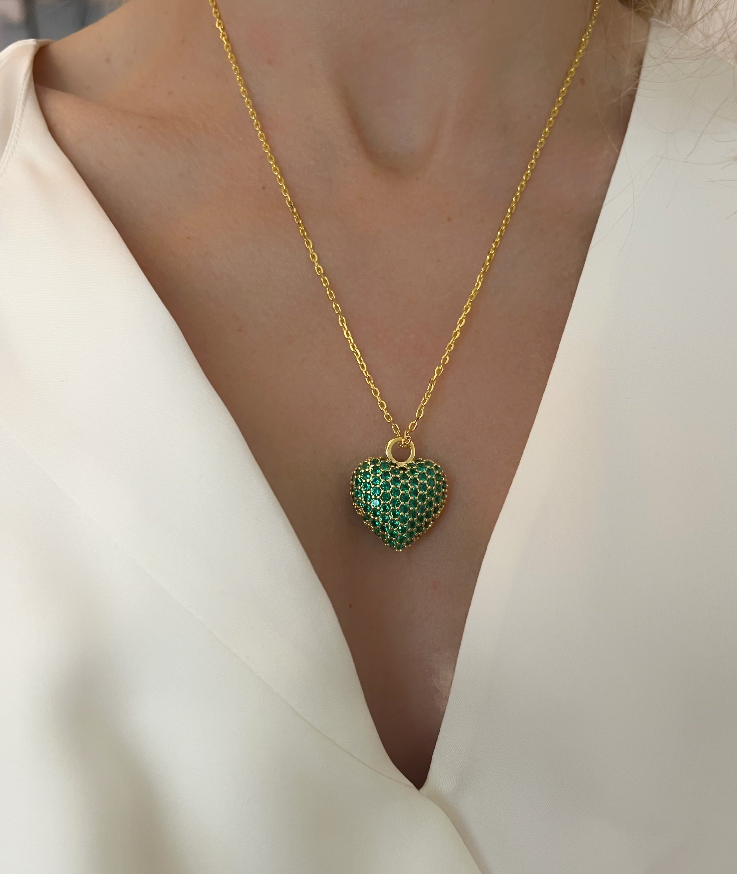Signature Eternal Heart Pendant Green Spinel - Charlotte Bonde Sthlm