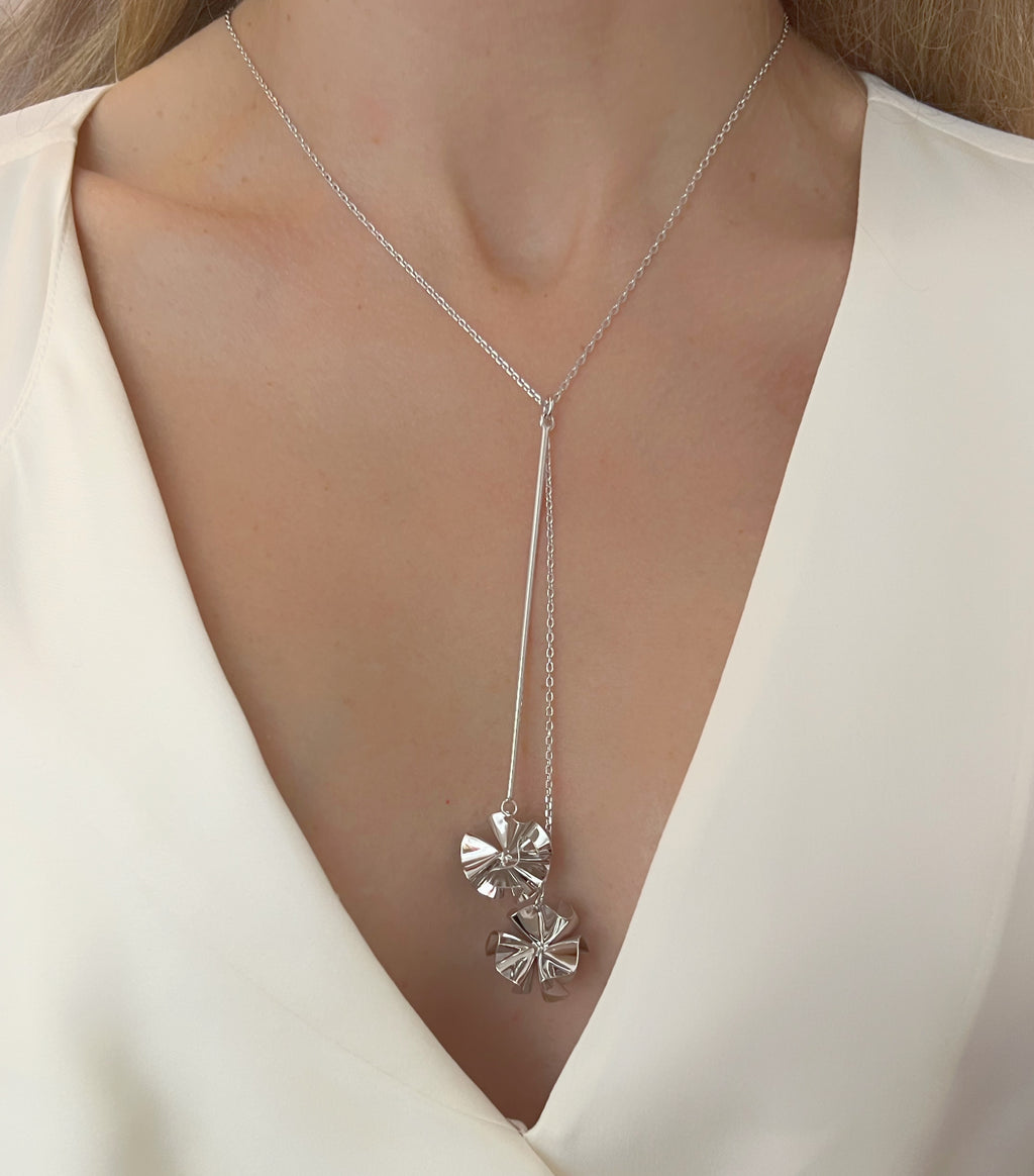 Hedvig Deco Y Necklace Silver - Charlotte Bonde Sthlm