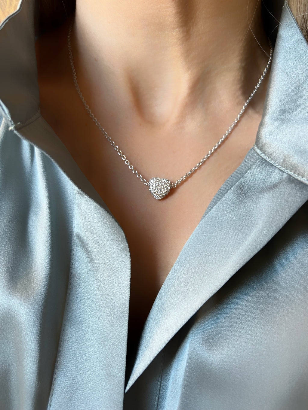 Timeless Eternal Love Necklace Rock Crystal Silver - Charlotte Bonde Sthlm