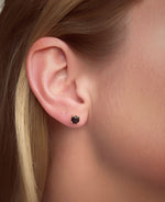 Irma Solitaire Studs Obsidian