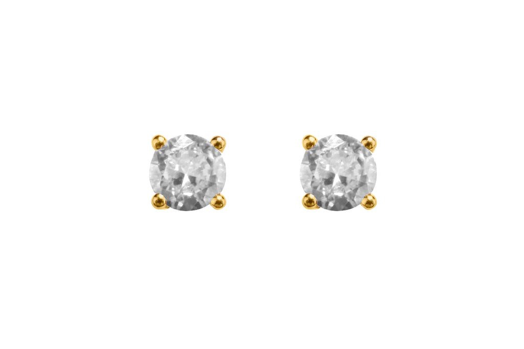 Irma Solitaire Studs Rock Crystal - Charlotte Bonde