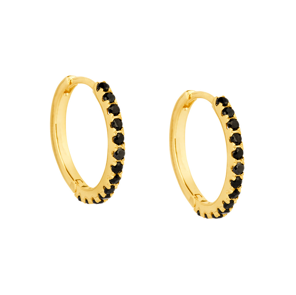 Irma Eternity Hoops Obsidian - Charlotte Bonde Sthlm