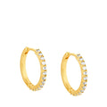 Irma Eternity Hoops Rock Crystal - Charlotte Bonde