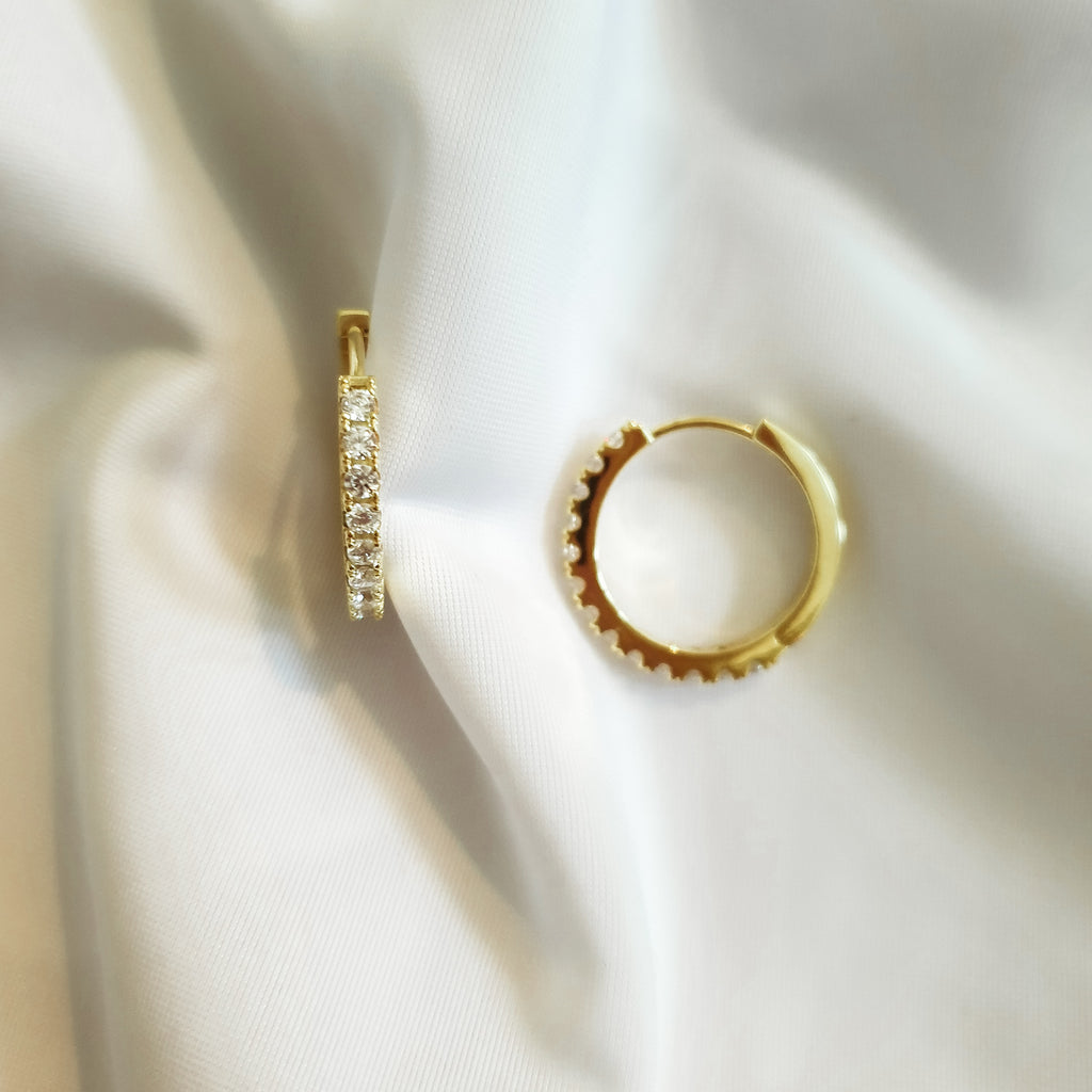 Irma Eternity Hoops Rock Crystal - Charlotte Bonde